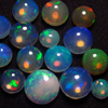 5 - 9 mm Trully Awesome High Quality Ehiopian Opal - Mix Round Cabochon Gorgeous Fire Every Stone - 15 pcs